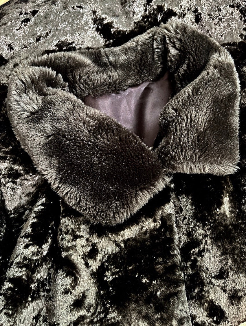Manteau en velours & faux fur (TU)