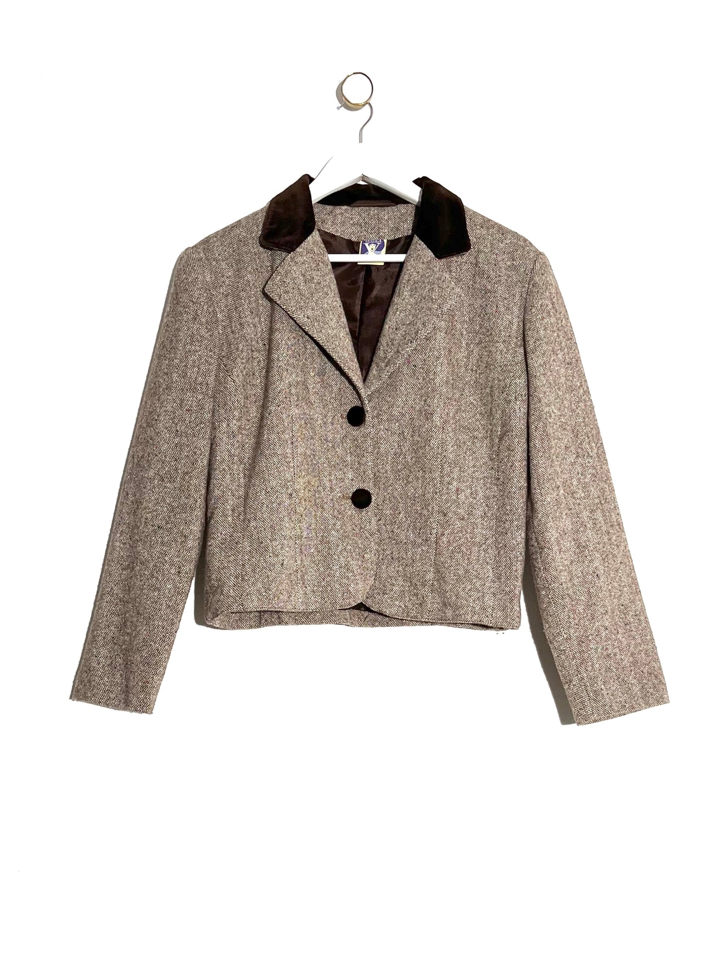 Blazer en laine et velours (40/42)