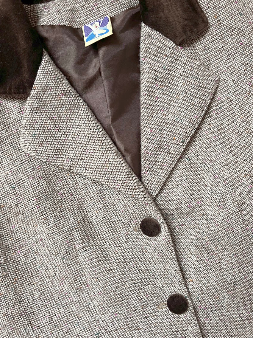 Blazer en laine et velours (40/42)
