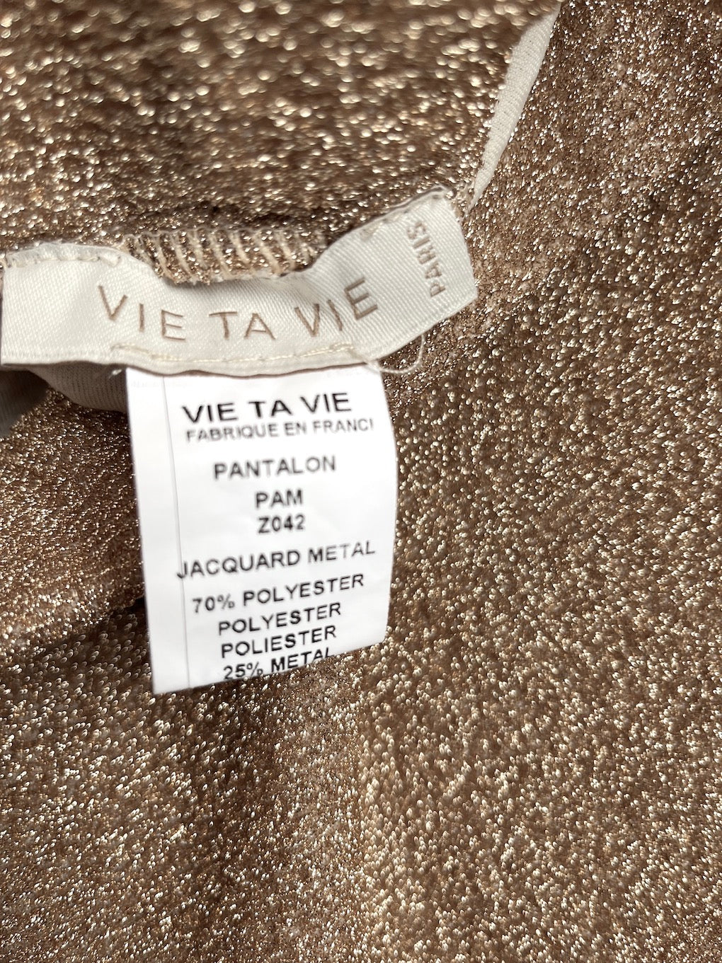 Pantalon en lurex (34/36)