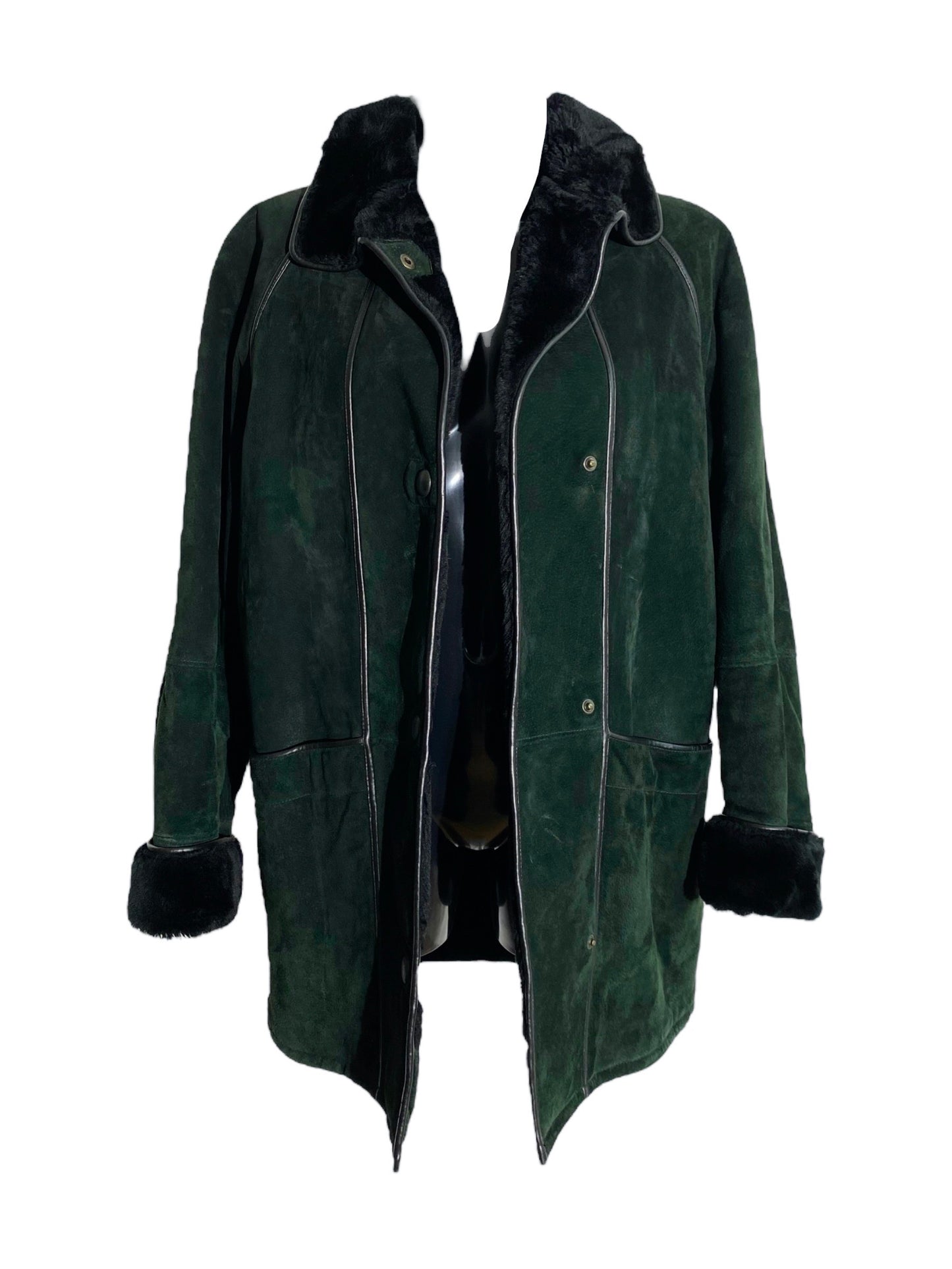 Manteau cuir et faux fur (38/40)