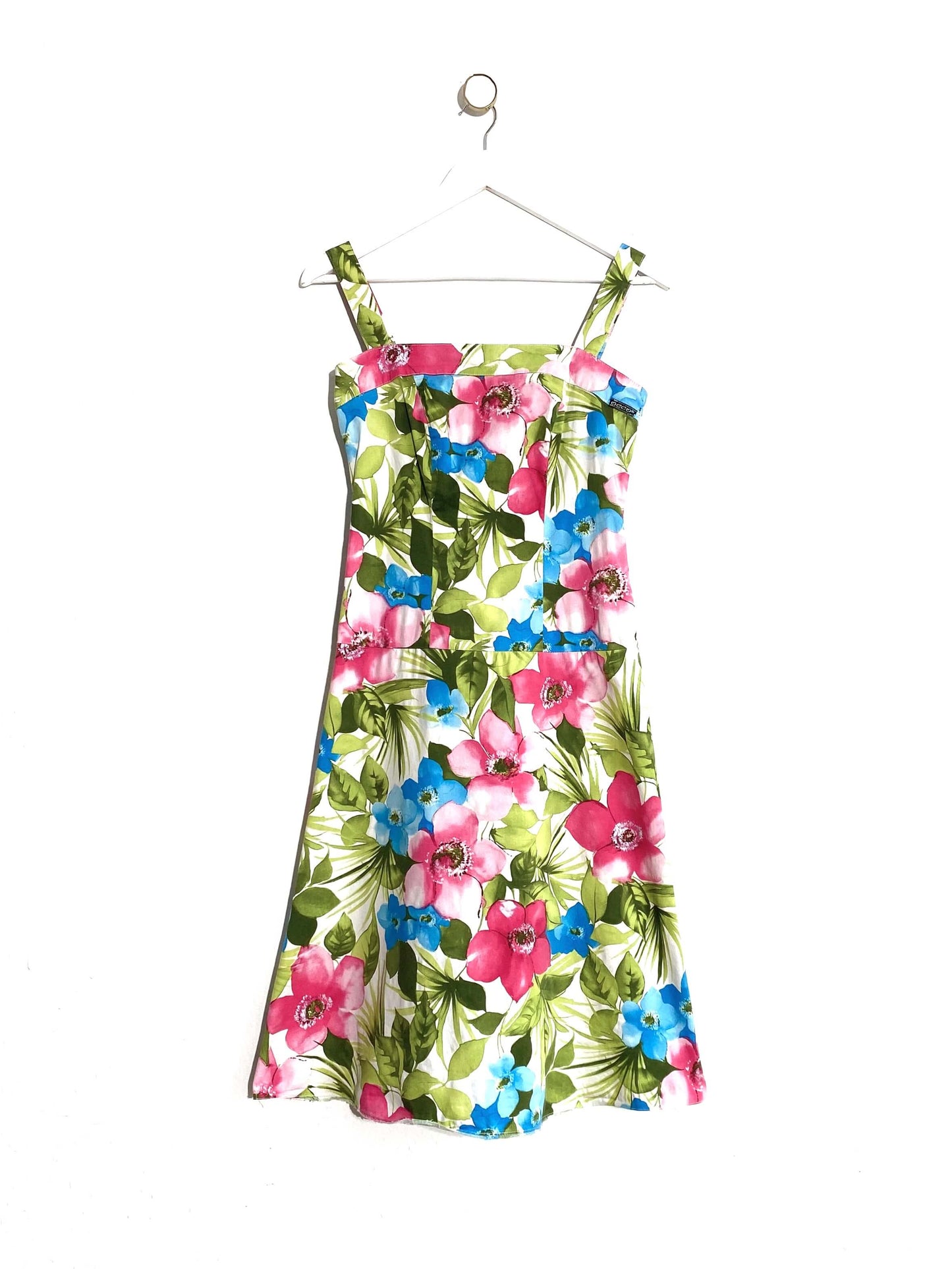 Robe 80's fleurs tropicales (36)