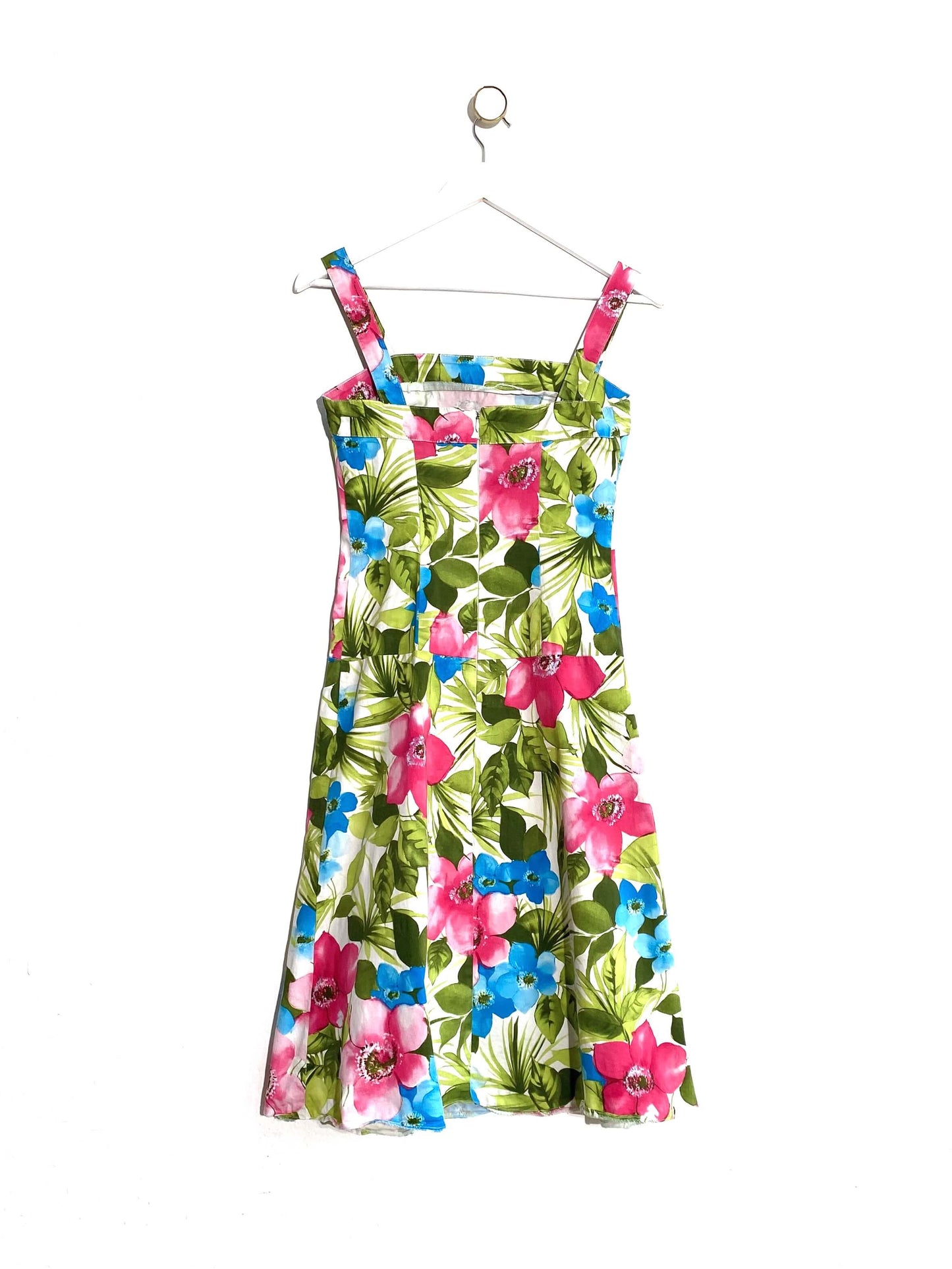Robe 80's fleurs tropicales (36)
