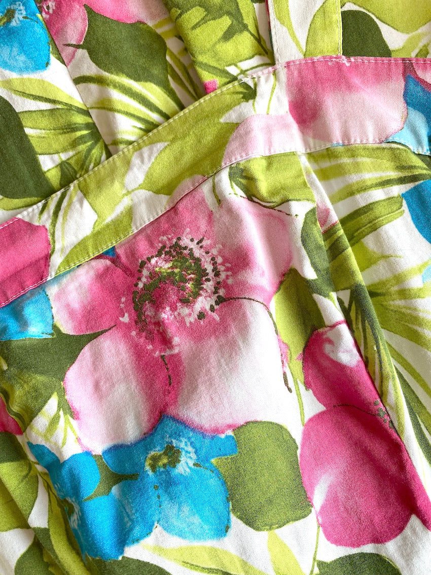 Robe 80's fleurs tropicales (36)