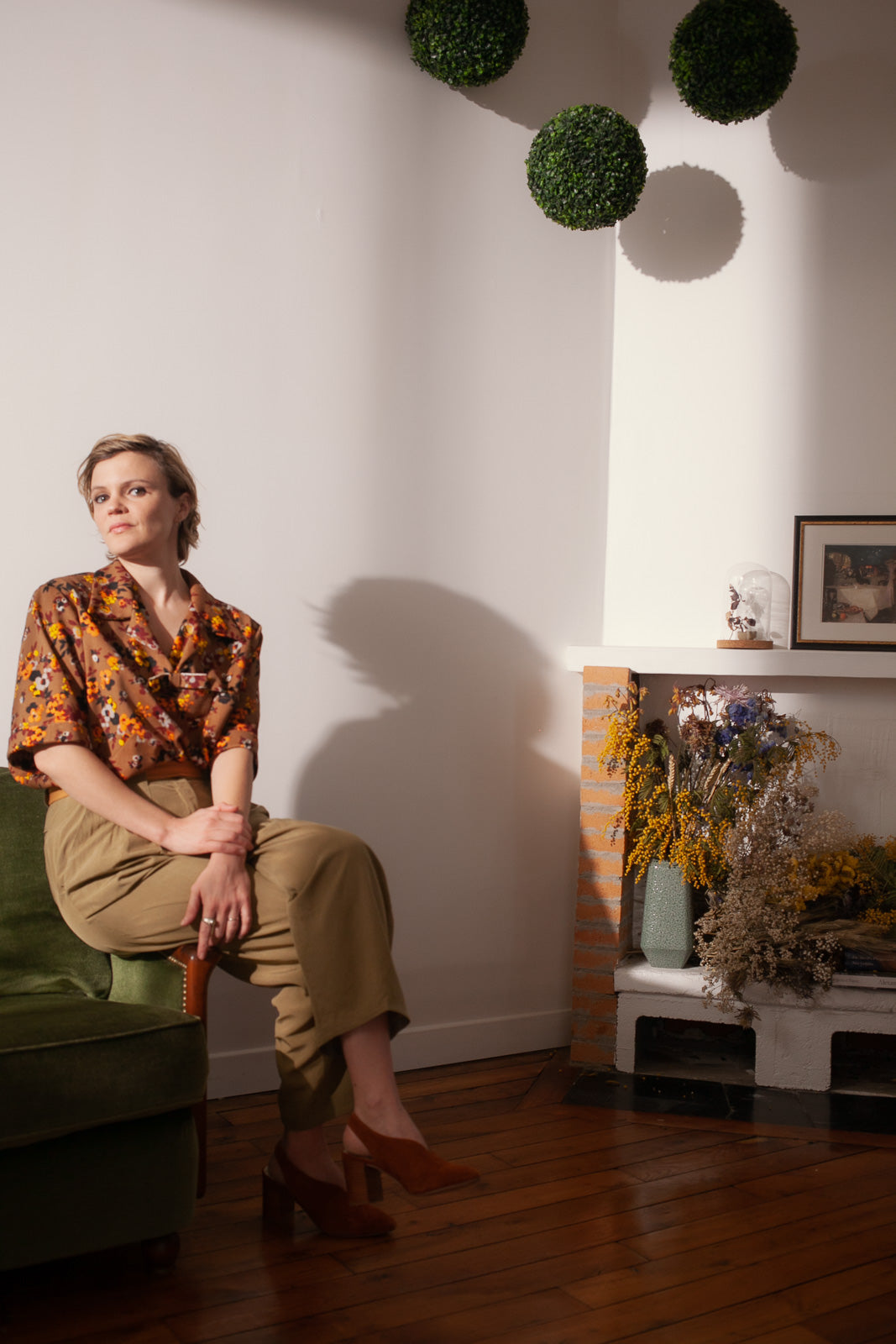 Blouse 70's à fleurs (44/46)