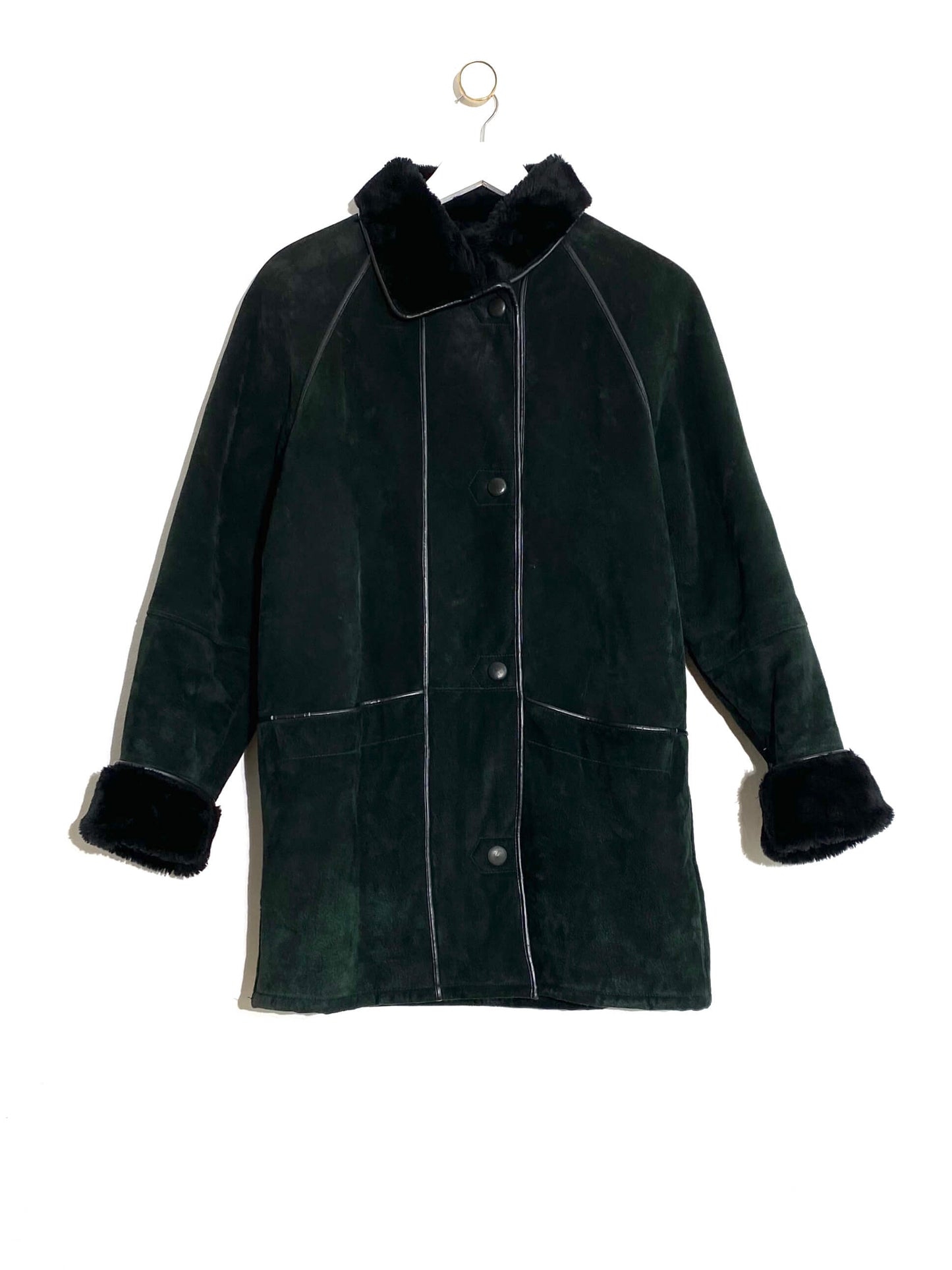 Manteau cuir et faux fur (38/40)