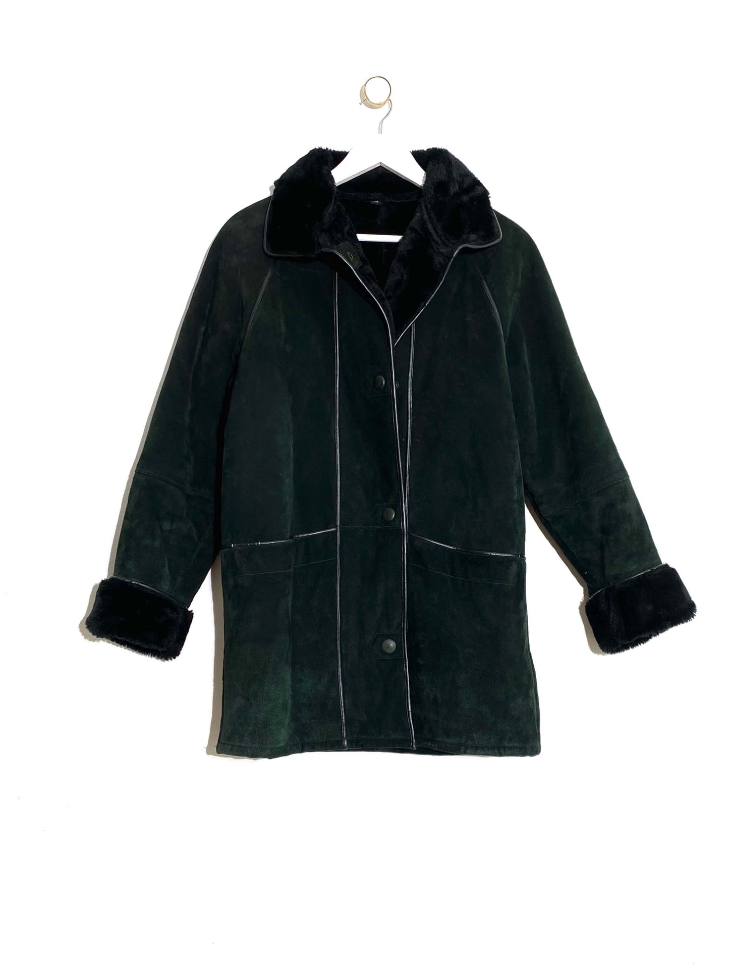 Manteau cuir et faux fur (38/40)