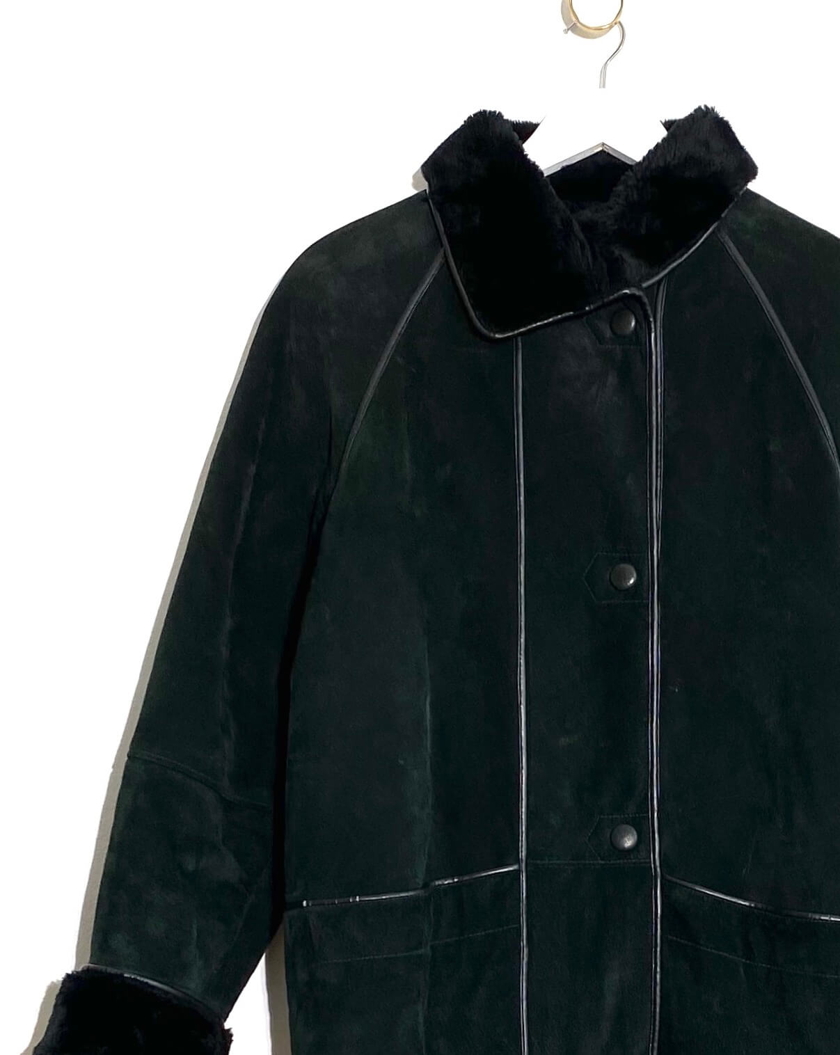 Manteau cuir et faux fur (38/40)