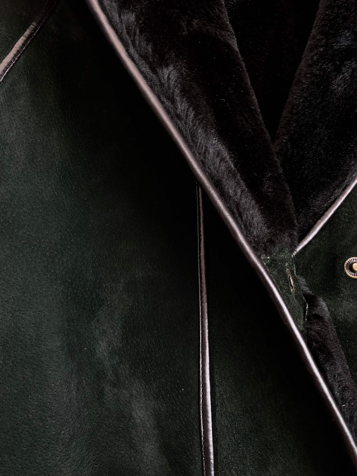 Manteau cuir et faux fur (38/40)