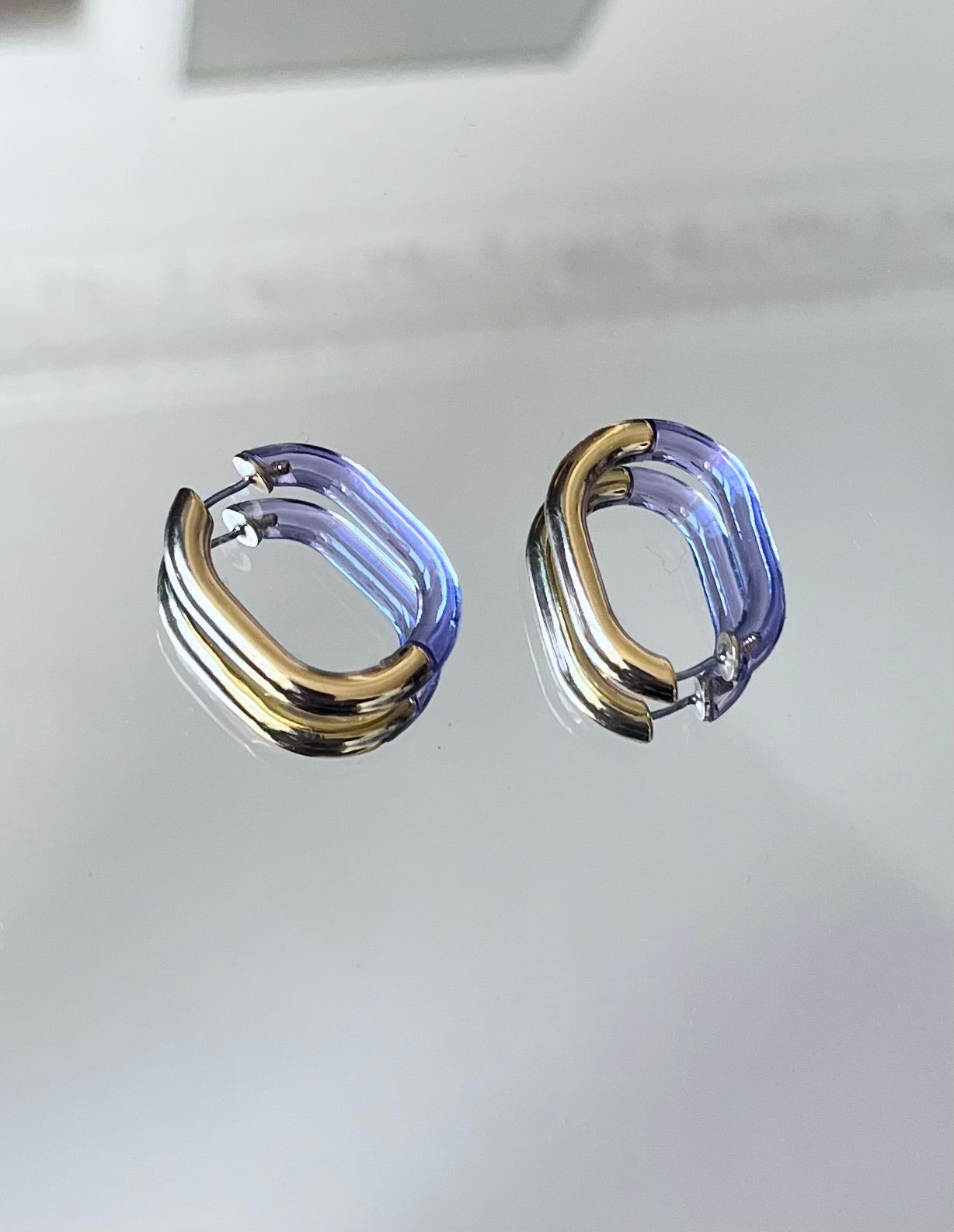 BO COS résine lilas / dorée