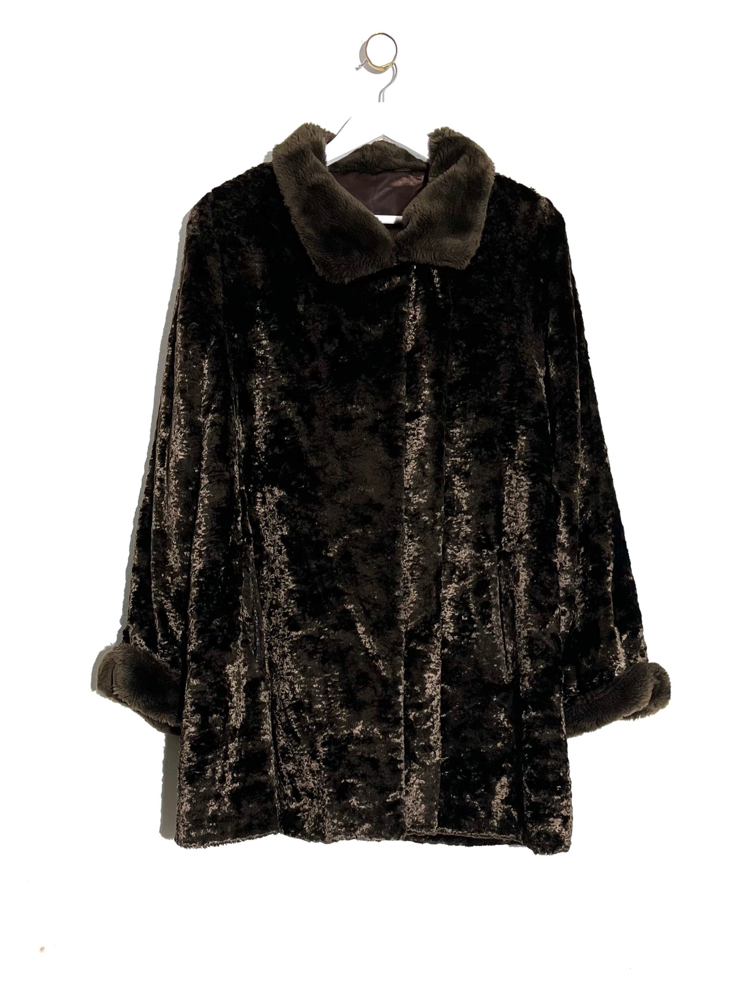 Manteau en velours & faux fur (TU)